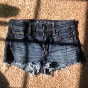 American Eagle Hi-Rise Cheeky Shortie Denim Shorts